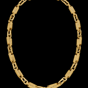 Collier Double Maille Motif Grec 65 cm 6 mm