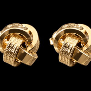 Boucles d'Oreilles Noeud Motif Grec 12 mm